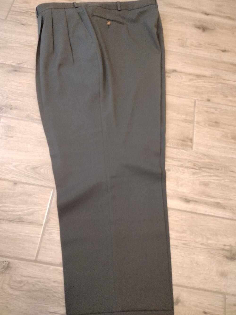 Vintage Ferracci Olive Green Pleated Men's Dress Pants
